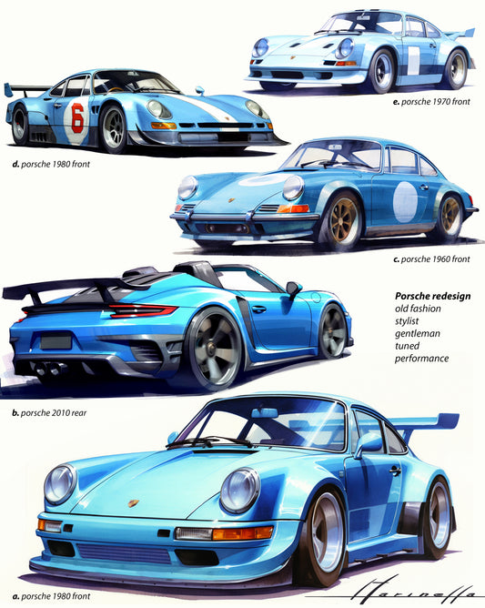 Porsche blue evolution